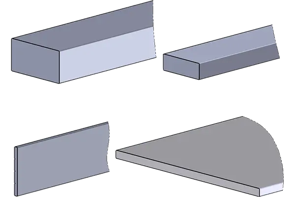 Extrusions flat bars design rendering
