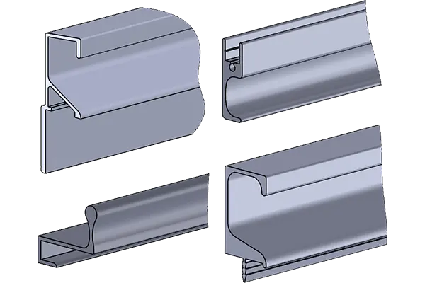 Extrusions tubes design rendering
