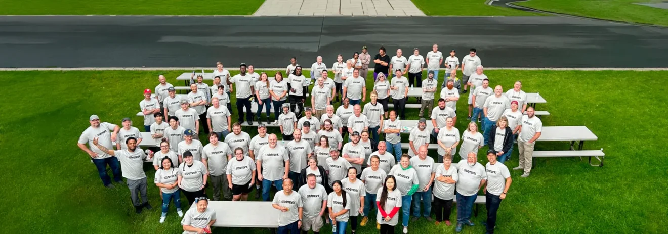 Drone view of Stylmark employees