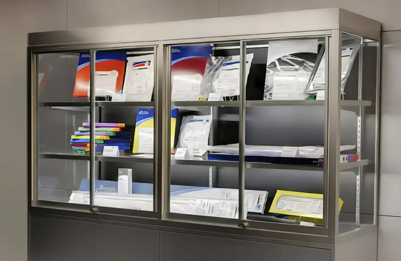 Rolling doors display